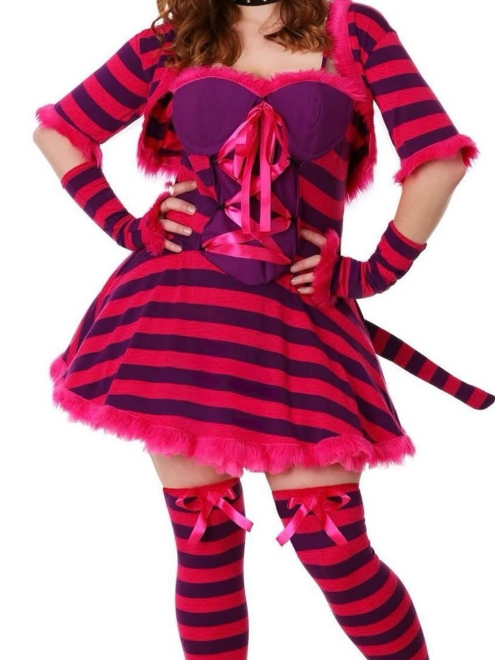 NIB Women’s Sz 2X Cheshire Cat costume! Bonus: it comes with extras!!!